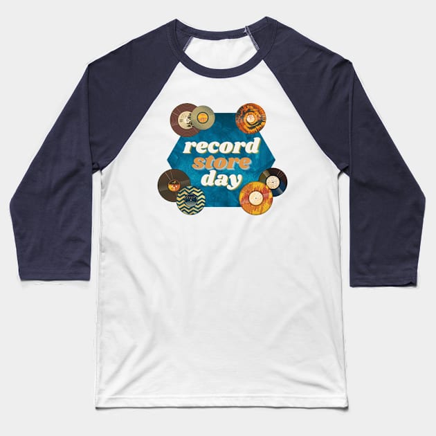 Record store day, vinyl retro design Baseball T-Shirt by F-for-Fab